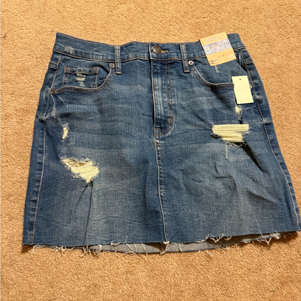 NWT Aero High Rise Denim Mini
